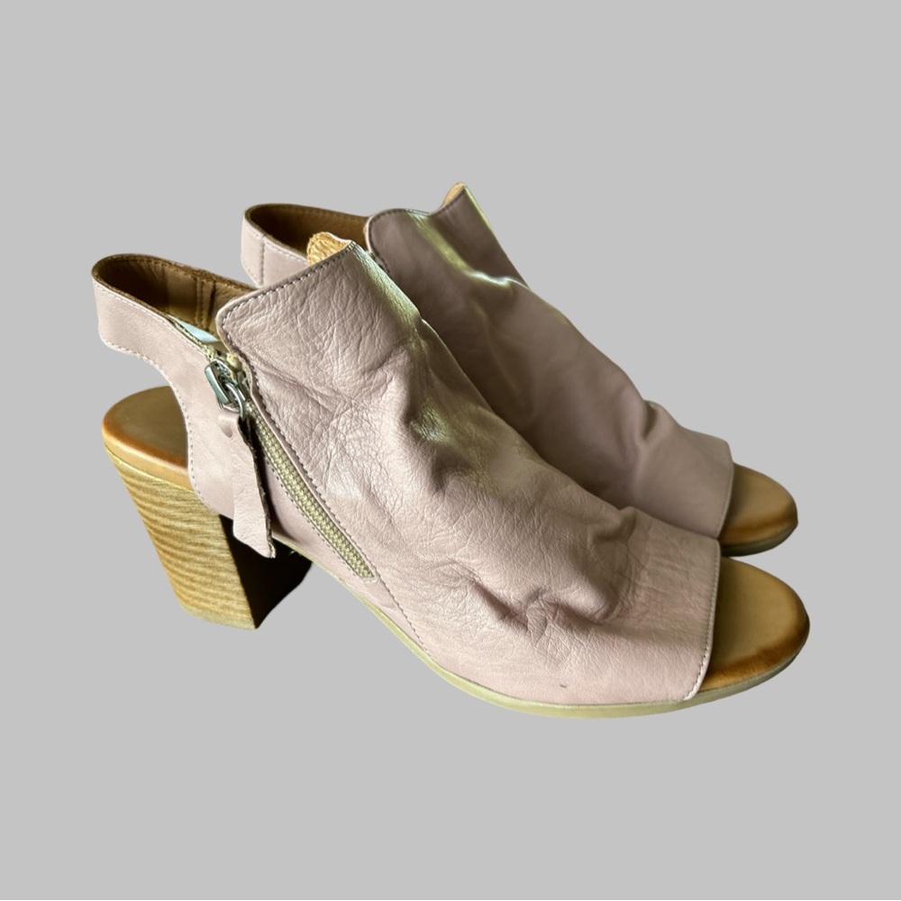 Biza Norah- Women's Pink Leather Slingback Shoes- - Picture 3 of 5